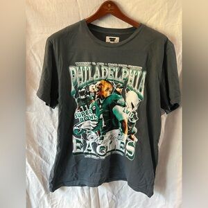 Secret Club Philadelphia Eagles 2023 Superbowl Shirt Gray & Green Men's XXL NFL